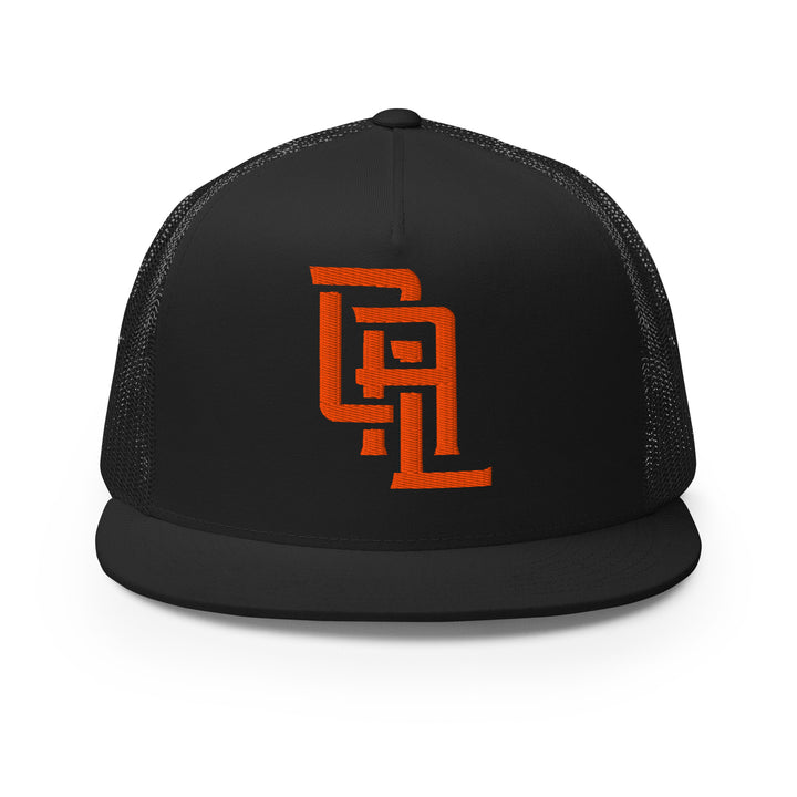 "CAL" Five Panel Trucker Cap | E Luna Brand CORE | 1 Orange Thread Logo