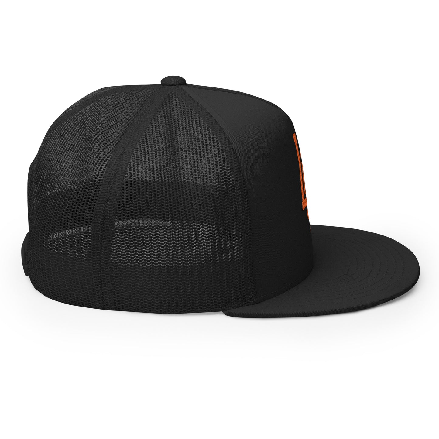 "LOS" Five Panel Trucker Cap | Yupoong 6006 | E Luna CLASSIC 1 Orange Thread Front Logo