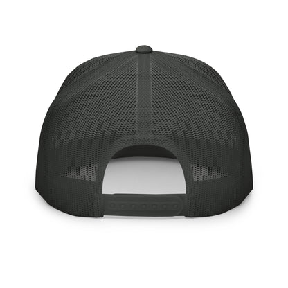 "DGO" Five Panel Trucker Cap | Yupoong 6006 | E Luna CLASSIC Solocrest 1 Old Gold Thread Logo