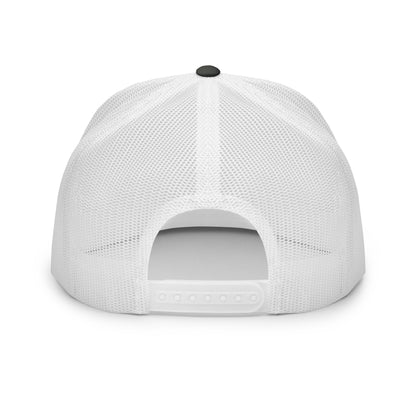 "DGO" Five Panel Trucker Cap | Yupoong 6006 | E Luna CLASSIC Solocrest 1 Old Gold Thread Logo