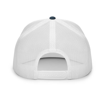 "DGO" Five Panel Trucker Cap | Yupoong 6006 | E Luna CLASSIC Solocrest 1 Old Gold Thread Logo