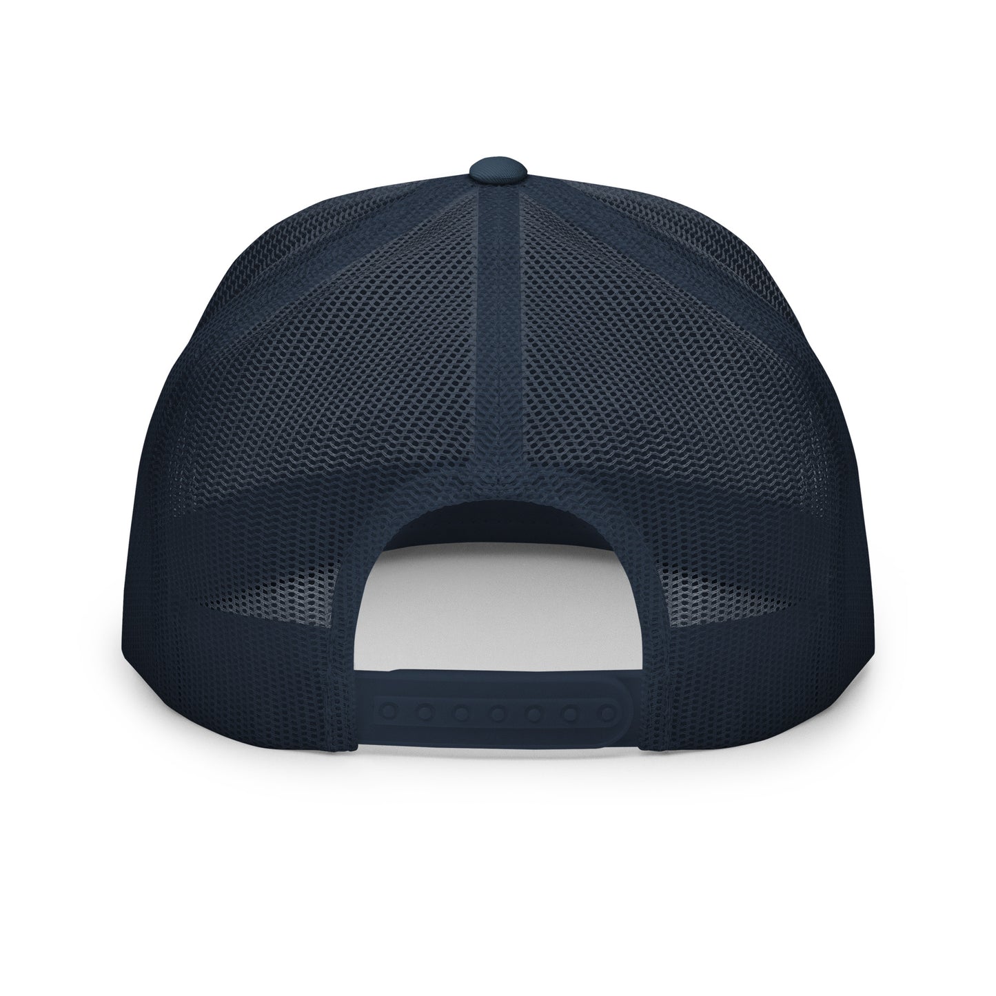 "BOX" Five Panel Trucker Cap | Yupoong 6006 | E Luna CLASSIC Solocrest 1 Navy Thread Front Logo