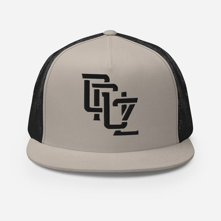 "CRUZ" Five Panel Trucker Cap | E Luna Brand CLASSIC | 1 Black Thread Logo | 3D Puff Edition