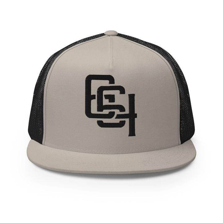 "664" Five Panel Trucker Cap | E Luna Brand CLASSIC | 1 Black Thread Logo | 3D Puff Edition