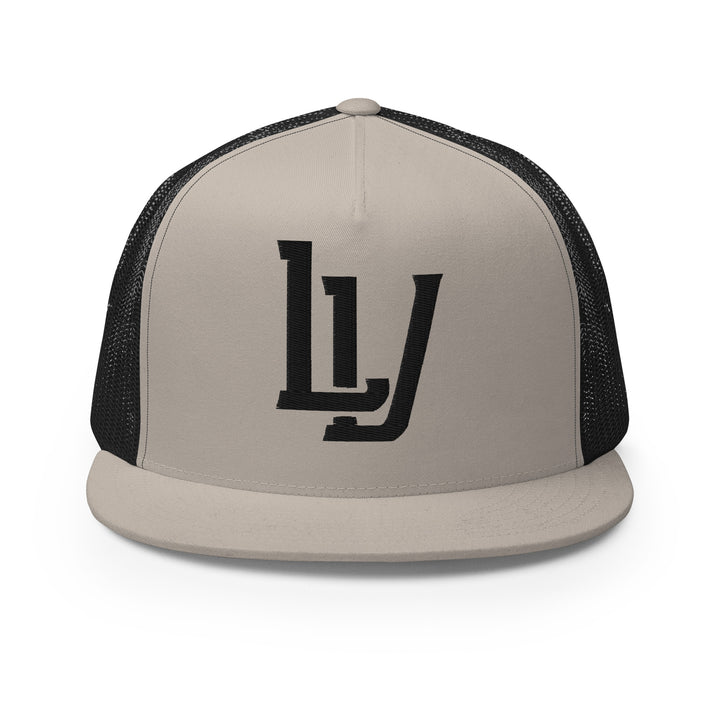 "LV" Five Panel Trucker Cap | E Luna Brand CLASSIC | 1 Black Thread Logo | 3D Puff Edition