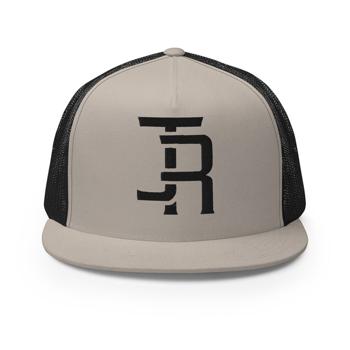 "JR" Five Panel Trucker Cap | E Luna Brand CLASSIC | 1 Black Thread Logo | 3D Puff Edition