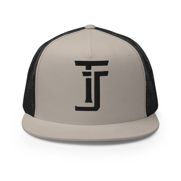 "TJ" 2.0 Five Panel Trucker Cap | E Luna Brand CLASSIC | 1 Black Thread Logo | 3D Puff Edition