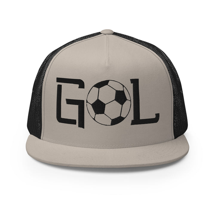 "GOL" Soccer Ball Edition V2 Five Panel Trucker Cap | E Luna Brand CLASSIC | 1 Black Thread Logo