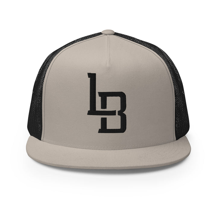 Long Beach "LB" CLASSIC Five Panel Trucker Cap — front view