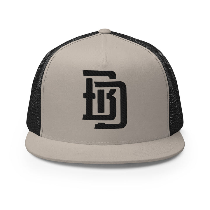 "BD" 2.0 Five Panel Trucker Cap | E Luna Brand CLASSIC | 1 Black Thread Logo | 3D Puff Edition
