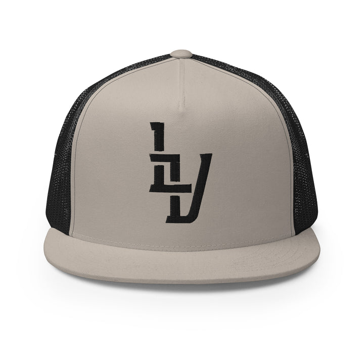 "LV" 2.0 Five Panel Trucker Cap | E Luna Brand CLASSIC | 1 Black Thread Logo | 3D Puff Edition