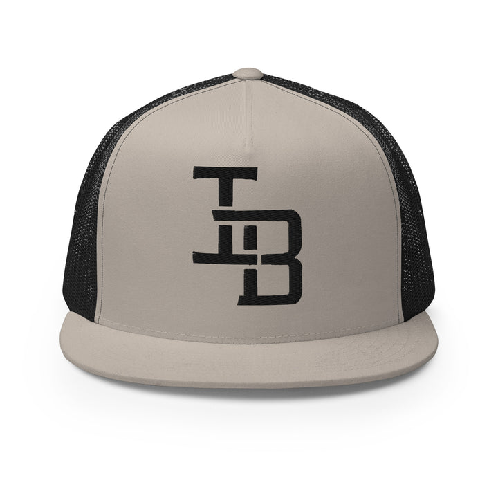 "IB" 2.0 Five Panel Trucker Cap | E Luna Brand CLASSIC | 1 Black Thread Logo | 3D Puff Edition