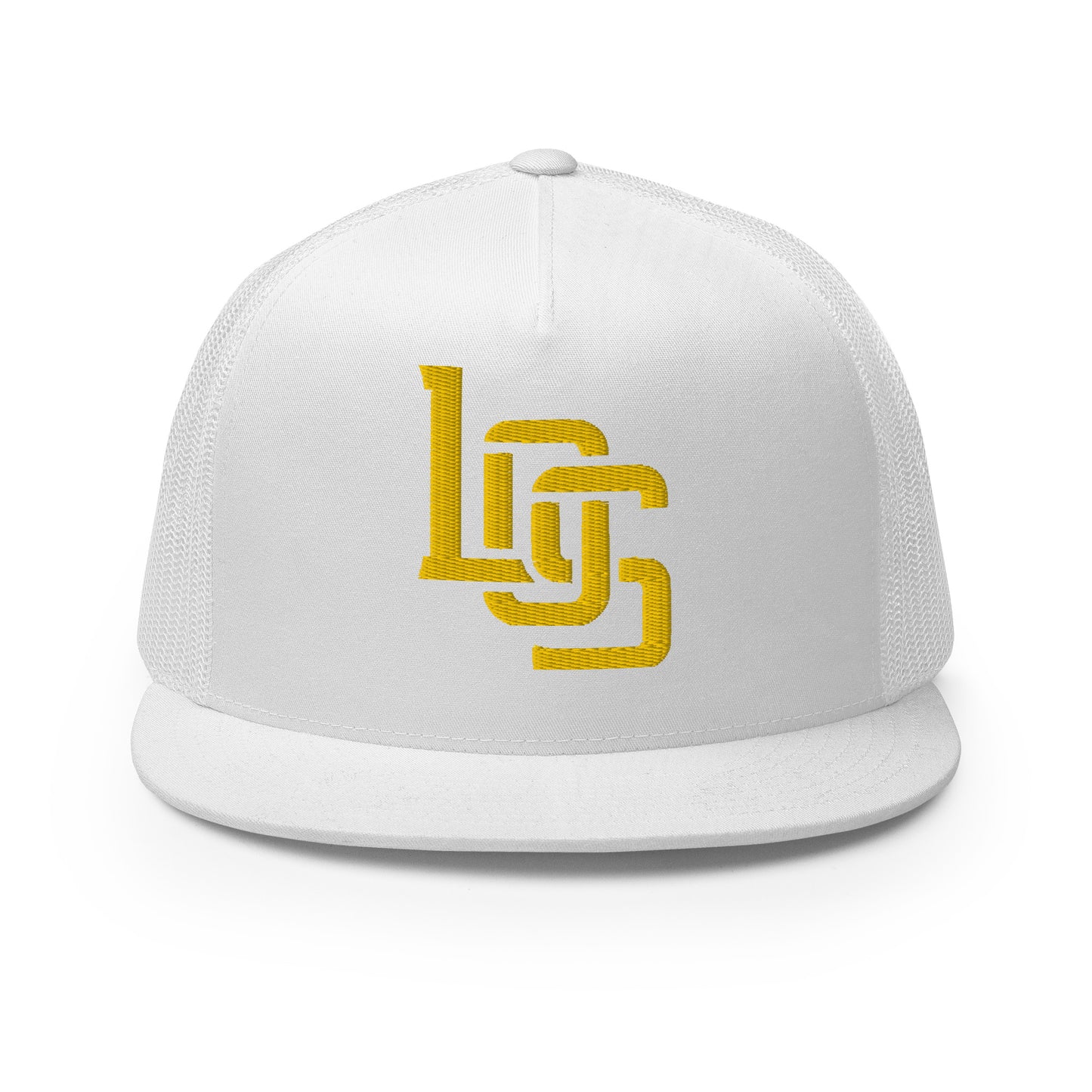 "LOS" Five Panel Trucker Cap | Yupoong 6006 | E Luna CLASSIC 1 Gold Thread Front Logo