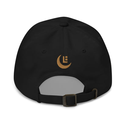 "SAN" Classic Dad Hat | Yupoong 6245CM | E Luna Brand PREMIUM Quadcrest 4 Old Gold Thread Logos: Front, Left, Right Signature & Back [3D Puff Edition]