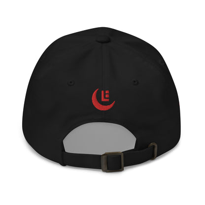 "SAN" Classic Dad Hat | Yupoong 6245CM | E Luna Brand PREMIUM Quadcrest 4 Red Thread Logos: Front, Left, Right Signature & Back [3D Puff Edition]