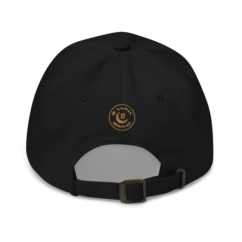 "SAN" Classic Dad Hat | E Luna Brand SELECT | 3 Old Gold Thread Logos | 3D Puff Edition