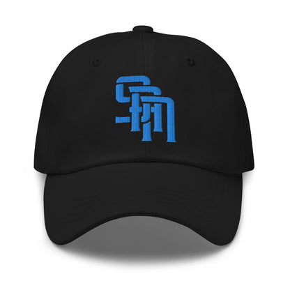 "SAN" Classic Dad Hat | Yupoong 6245CM | E Luna Brand Brand SELECT Tricrest 3 Aqua/Teal Thread Logos: Front, Left & Back [3D Puff Edition]