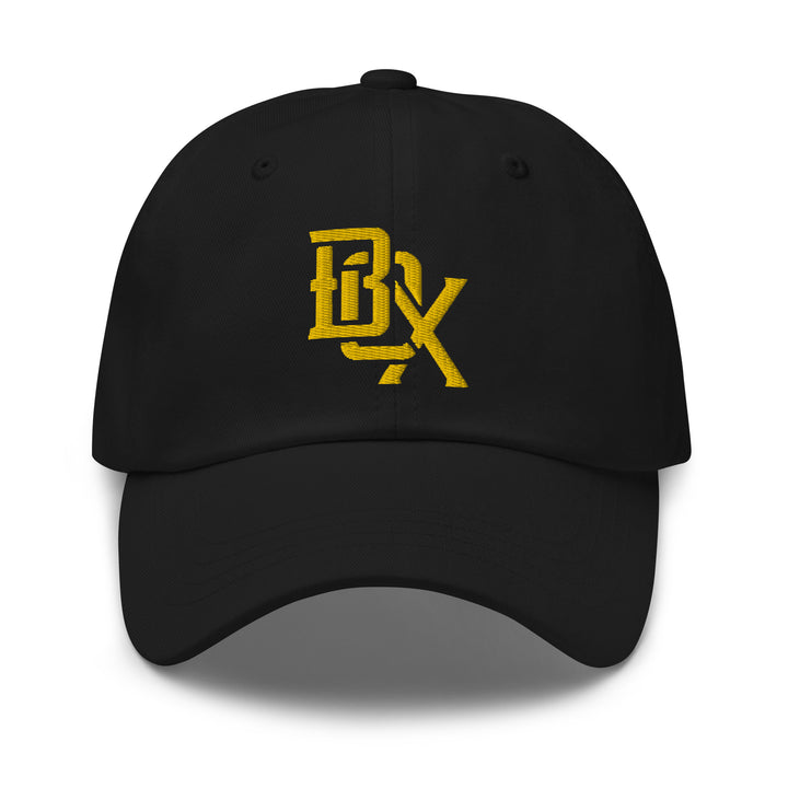 "BOX" Classic Dad Hat | E Luna Brand ESSENTIAL | 2 Gold Thread Logos