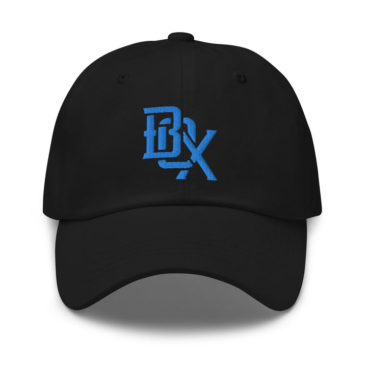 "BOX" Classic Dad Hat | E Luna Brand ESSENTIAL | 2 Aqua/Teal Thread Logos
