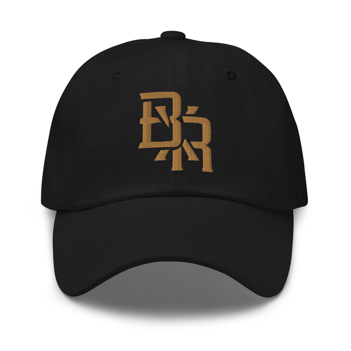 "BXR" Classic Dad Hat | E Luna Brand ESSENTIAL | 2 Old Gold Thread Logos