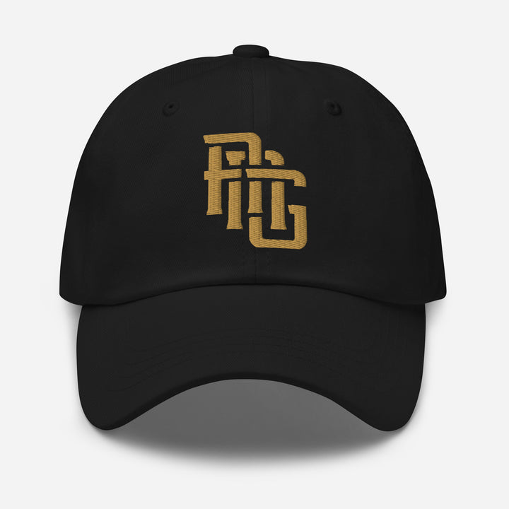"ANG" Classic Dad Hat | E Luna Brand SELECT | 3 Old Gold Thread Logos [3D Puff Edition]