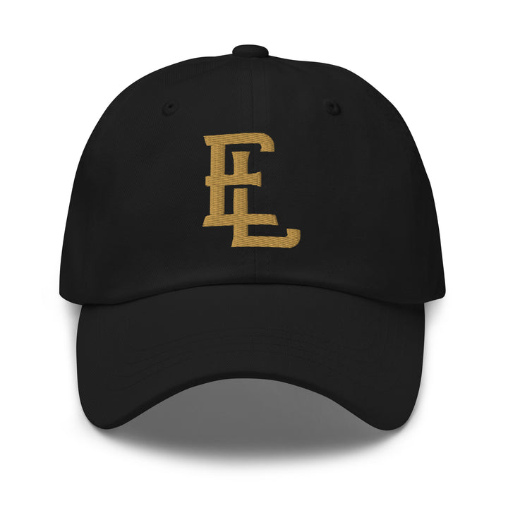 "EL" Classic Dad Hat | E Luna Brand ESSENTIAL | 2 Old Gold Thread Logos