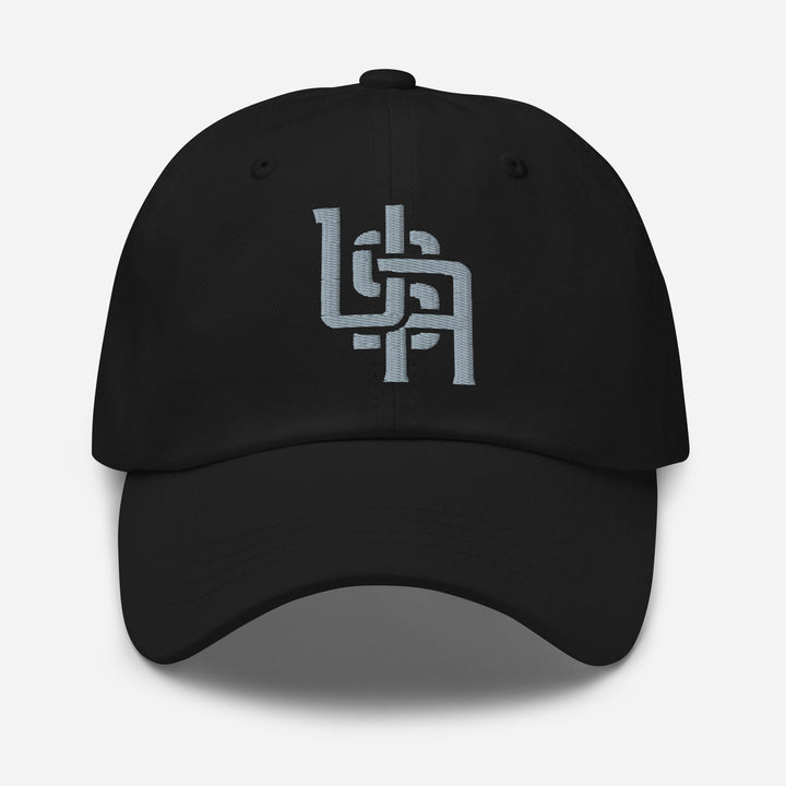 "USA" Classic Dad Hat | E Luna Brand ESSENTIAL | 2 Grey Thread Logos