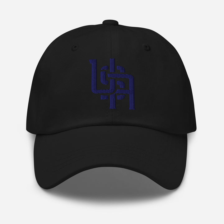 "USA" Classic Dad Hat | E Luna Brand ESSENTIAL | 2 Navy Thread Logos