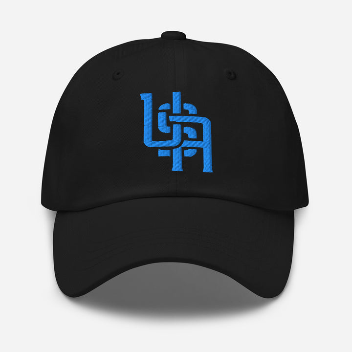 "USA" Classic Dad Hat | E Luna Brand ESSENTIAL | 2 Aqua/Teal Thread Logos