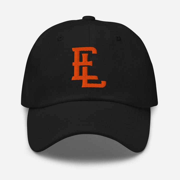 "EL" Classic Dad Hat | E Luna Brand SELECT | 3 Orange Thread Logos | 3D Puff Edition