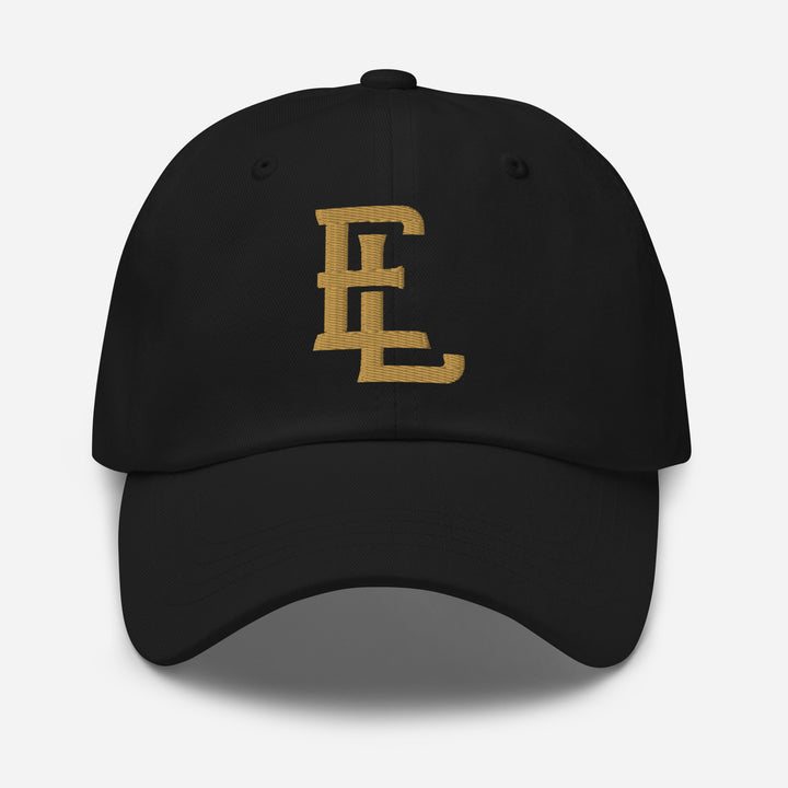 "EL" Classic Dad Hat | E Luna Brand SELECT | 3 Old Gold Thread Logos | 3D Puff Edition
