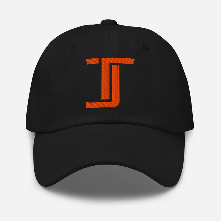 "TJ" Classic Dad Hat | E Luna Brand PREMIUM | 4 Orange Thread Logos | 3D Puff Edition