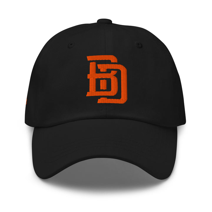 "BD" Classic Dad Hat | E Luna Brand PREMIUM | 4 Orange Thread Logos | 3D Puff Edition