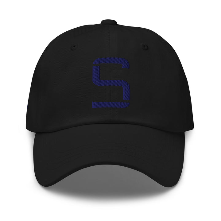 "S" Classic Dad Hat | E Luna Brand PREMIUM | 4 Navy Thread Logos | 3D Puff Edition