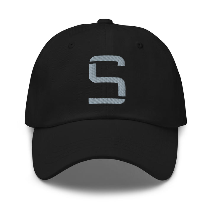"S" Classic Dad Hat | E Luna Brand ESSENTIAL | 2 Grey Thread Logos | 3D Puff Edition