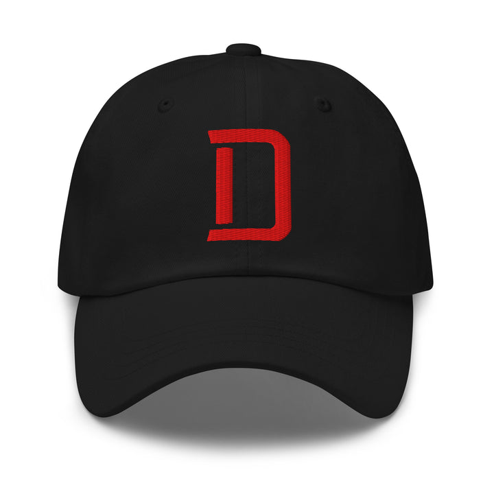 "D" Classic Dad Hat | E Luna Brand ESSENTIAL | 2 Red Thread Logos | 3D Puff Edition