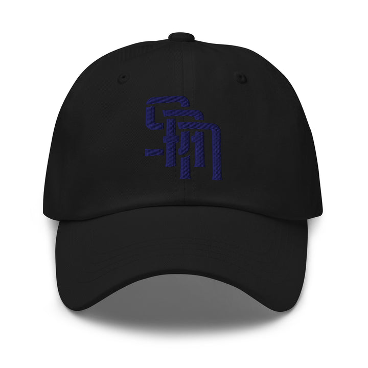 "SAN" Classic Dad Hat | E Luna Brand ESSENTIAL | 2 Navy Thread Logos | 3D Puff Edition