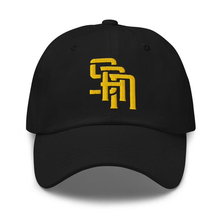 "SAN" 2.0 Classic Dad Hat | E Luna Brand ESSENTIAL | 2 Gold Thread Logos | 3D Puff Edition