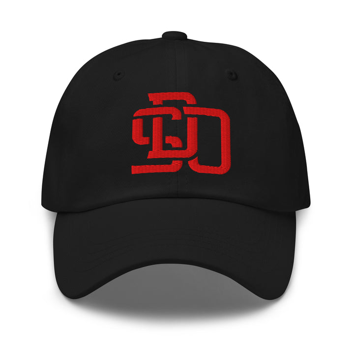 "SDO" Classic Dad Hat | E Luna Brand SELECT | 3 Red Thread Logos | 3D Puff Edition