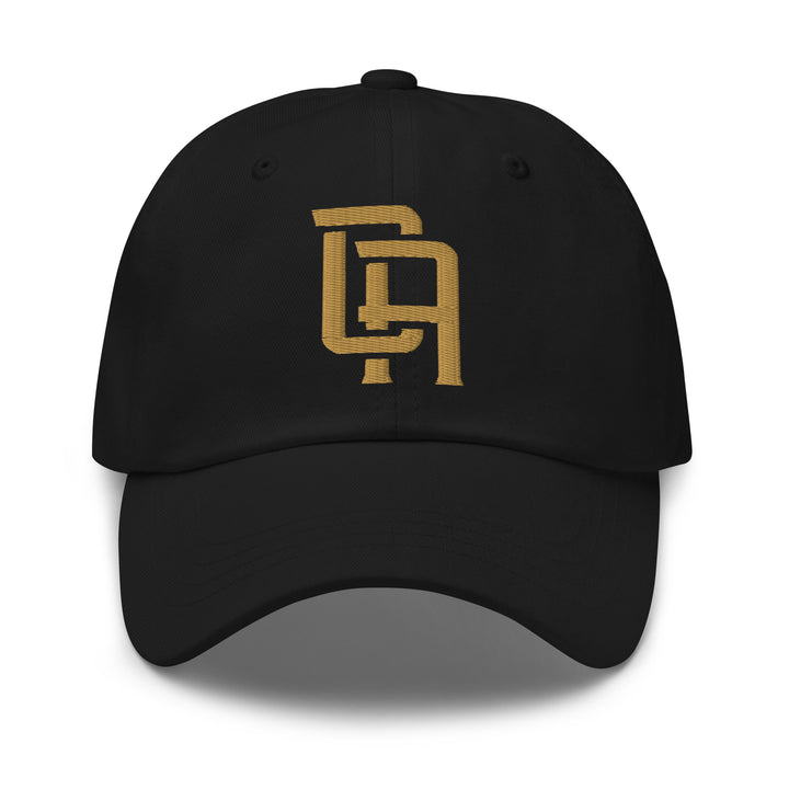 "CA" Classic Dad Hat | E Luna Brand ESSENTIAL | 2 Old Gold Thread Logos | 3D Puff Edition