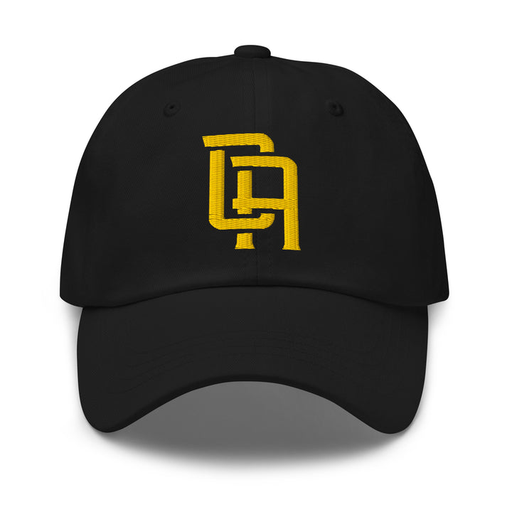 "CA" Classic Dad Hat | E Luna Brand ESSENTIAL | 2 Gold Thread Logos | 3D Puff Edition