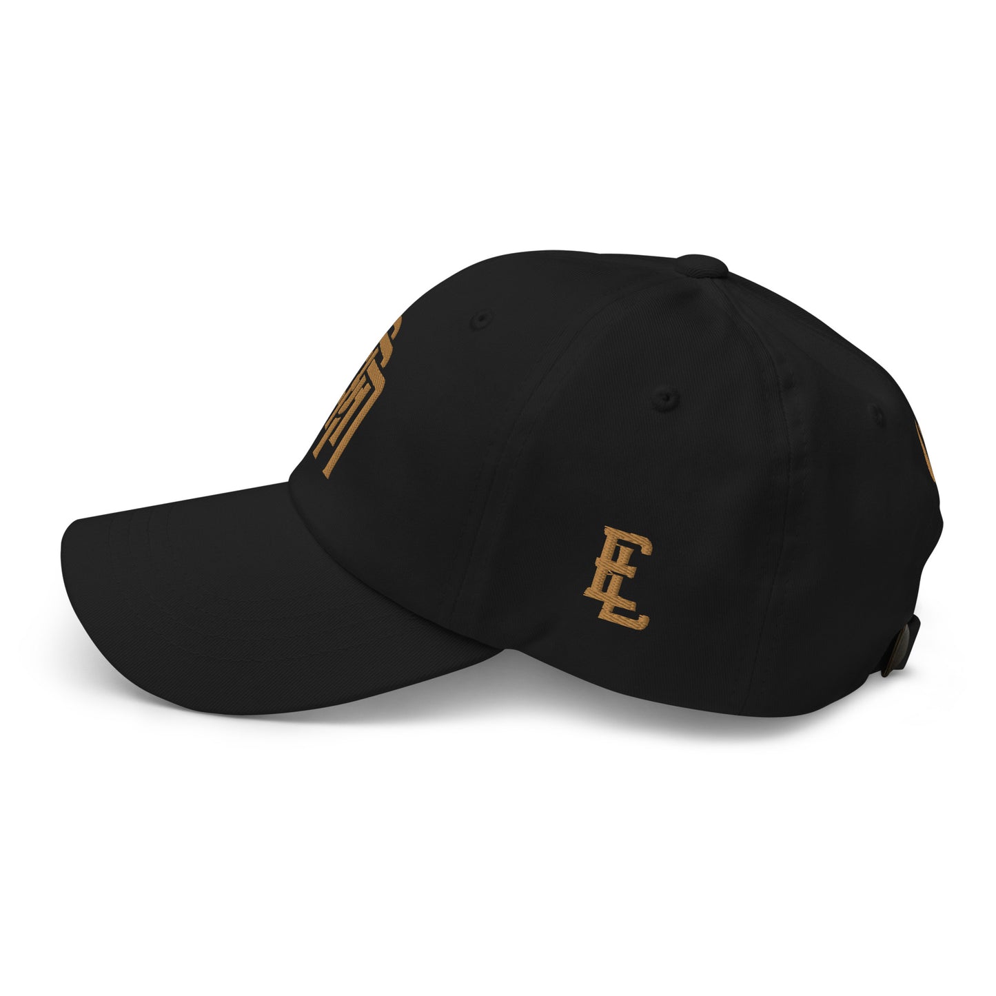 "SAN" Classic Dad Hat | Yupoong 6245CM | E Luna Brand PREMIUM Quadcrest 4 Old Gold Thread Logos: Front, Left, Right Signature & Back [3D Puff Edition]