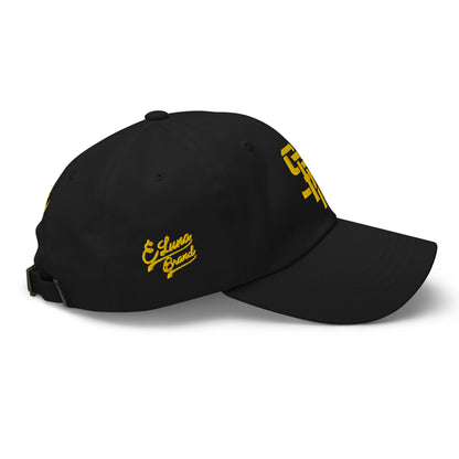 "SAN" Classic Dad Hat | Yupoong 6245CM | E Luna Brand PREMIUM Quadcrest 4 Gold Thread Logos: Front, Left, Right Signature & Back [3D Puff Edition]