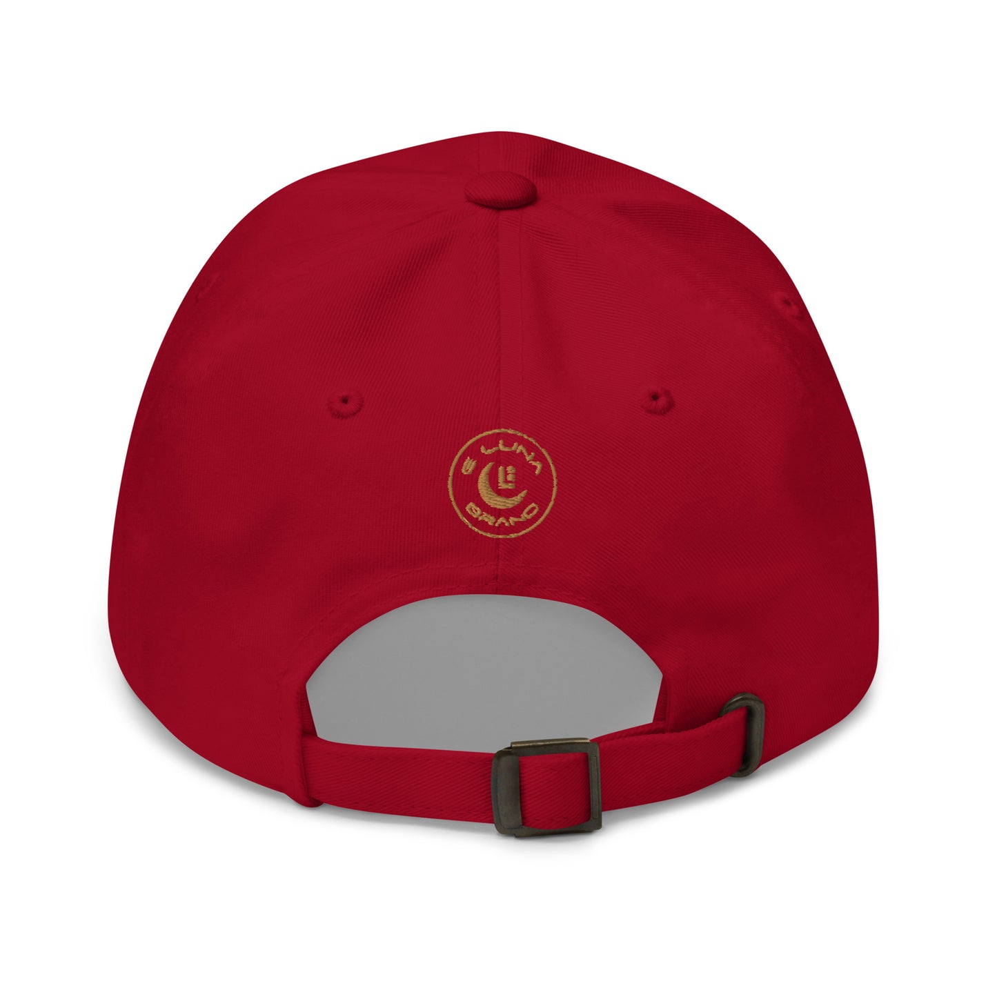 "SAN" Classic Dad Hat | Yupoong 6245CM | E Luna Brand SELECT Tricrest 3 Old Gold Thread Logos: Front, Left & Back [3D Puff Edition]