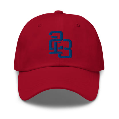 "213" Classic Dad Hat | Yupoong 6245CM | E Luna SELECT Tricrest 3 Royal Thread Front, Left Side & Back Logos