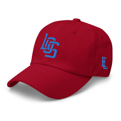"LOS" Classic Dad Hat | E Luna Brand ESSENTIAL | 2 Aqua/Teal Thread Logos