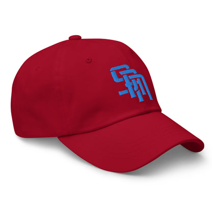 "SAN" Classic Dad Hat | Yupoong 6245CM | E Luna Brand Brand SELECT Tricrest 3 Aqua/Teal Thread Logos: Front, Left & Back [3D Puff Edition]