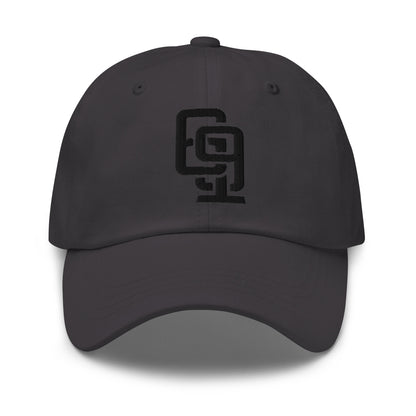 "619" Classic Dad Hat | Yupoong 6245CM | E Luna Brand ESSENTIAL Duocrest 2 Black Thread Logos: Front & Left