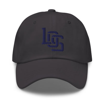 "LOS" Classic Dad Hat | Yupoong 6245CM | E Luna SELECT Tricrest 3 Navy Thread Front, Left Side & Back Logos