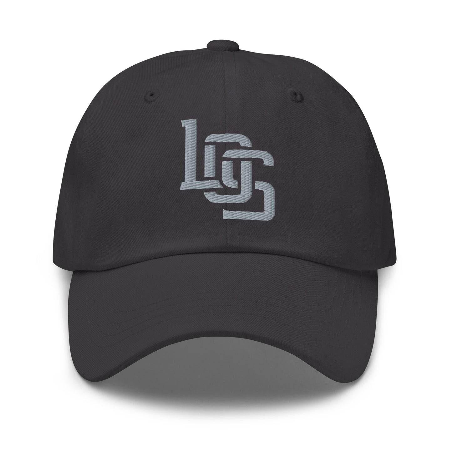 "LOS" Classic Dad Hat | Yupoong 6245CM | E Luna SELECT Tricrest 3 Grey Thread Front, Left Side & Back Logos